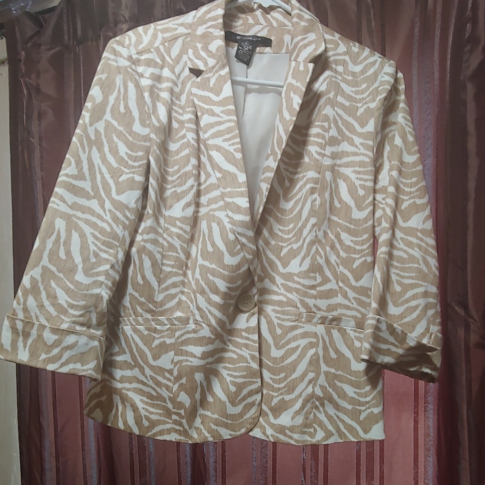 Tan and White Blazer